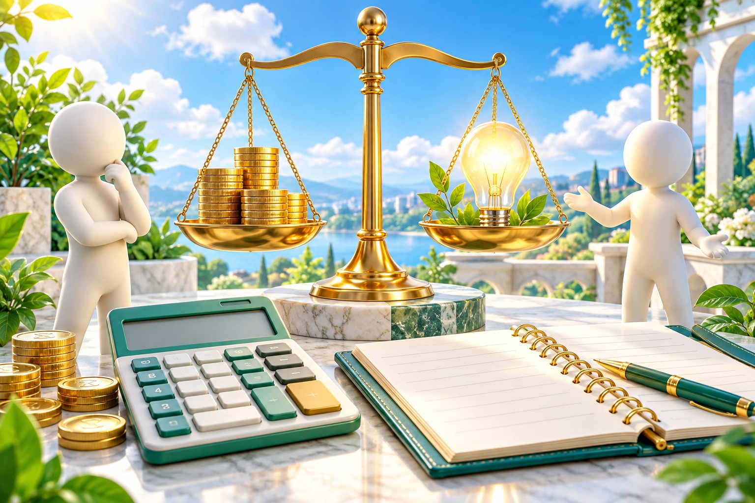 Illustrative balance of costs and value
